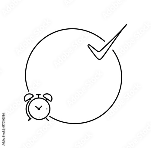 Building reliable discipline and maintaining consistent habits through simple repeated daily routines over time, a flowing line forming a circular