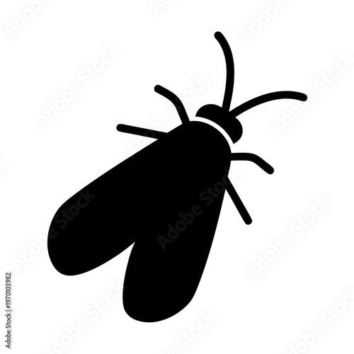Silhouette of an ant carrying food on its back Vector