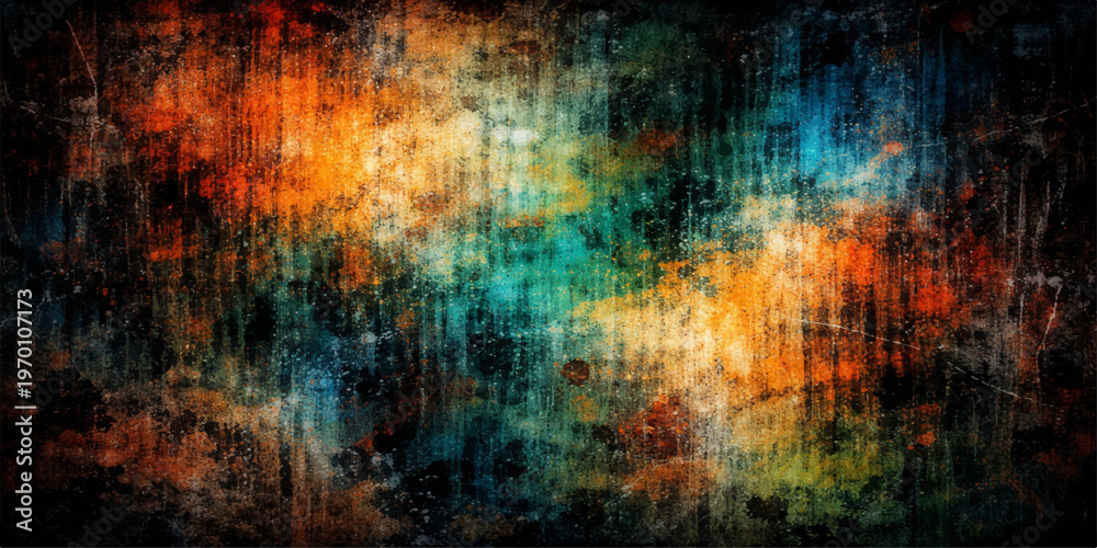 Fototapeta premium Abstract grunge background with orange fire texture and smoky vector illustration design
