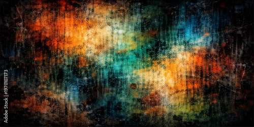 Abstract grunge background with orange fire texture and smoky vector illustration design