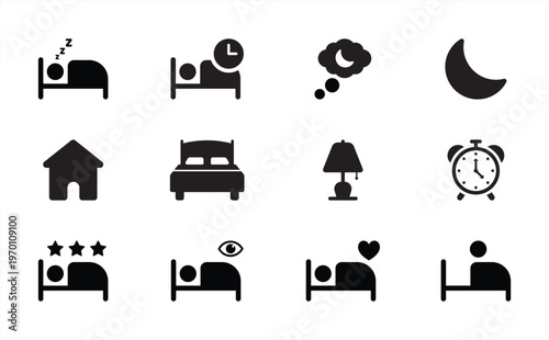 Sleep and Night Routine Icon Set