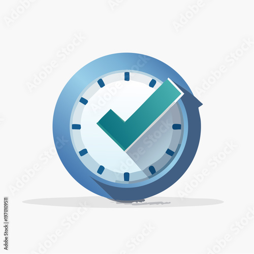 Zeitmanagement Icon mit Uhr
