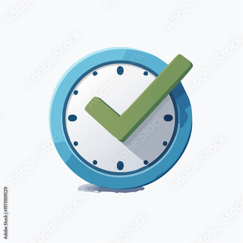 Zeitmanagement Icon mit Uhr