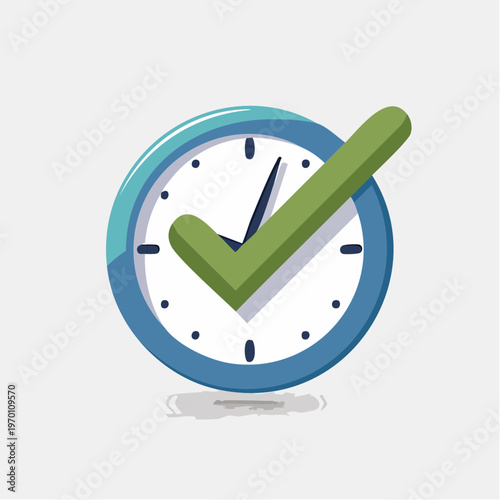 Zeitmanagement Icon mit Uhr