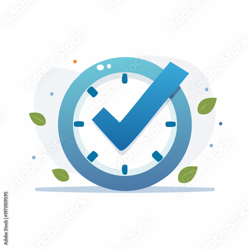 Zeitmanagement Icon mit Uhr