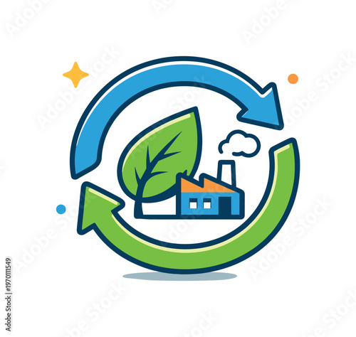 Sustainable business practices and responsible resource management for long-term impact and efficiency, a closed loop circular arrow surrounding a