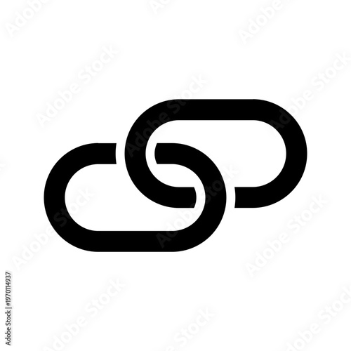 Link Chain Icon – Connection URL Symbol, Hyperlink Vector