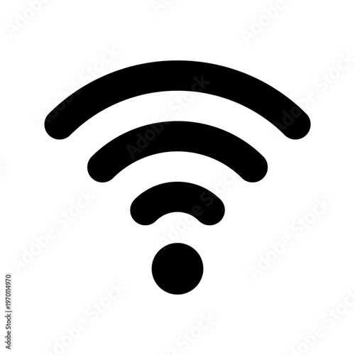 WiFi Icon – Wireless Internet Signal Symbol, Network Connection Vector