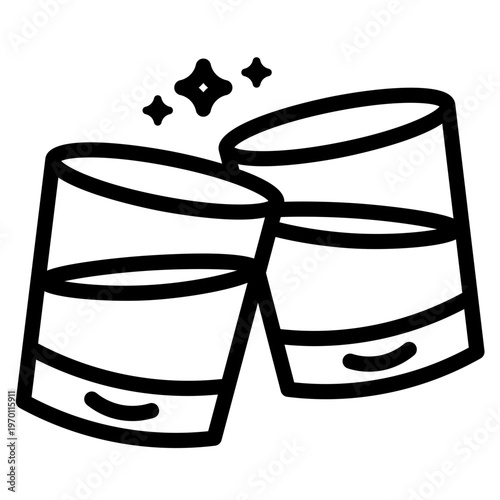 whiskey glass toast icon