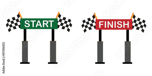 warning sign with flag