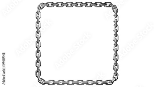 Framed by Strength: A sturdy chain forms a precise square, symbolizing boundaries, security, and the enduring nature of connection.