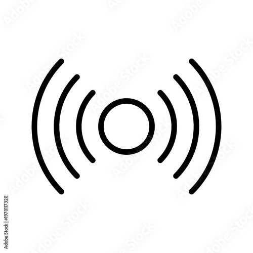 Wireless Signal Icon – Radio Wave Connection Symbol, WiFi Network Vector