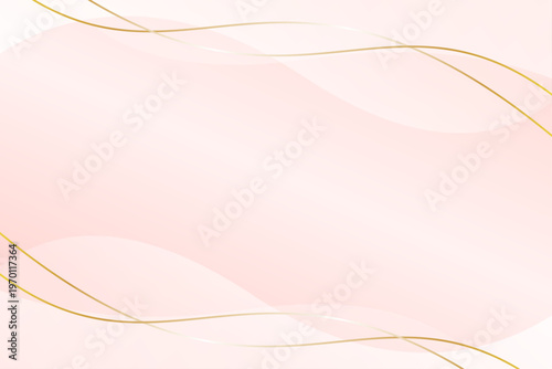 ピンクと金色ラインの華やかな背景素材