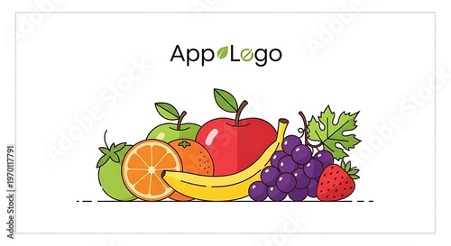 Fresh Fruit Logo Illustration.