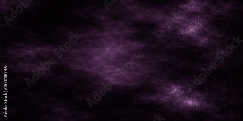 Abstract purple and dark blue backgrounds merge into a stormy cloudscape of textured light and smoke where lightning strikes the night sky over dark water