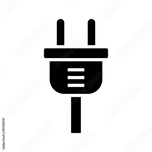 Electric Plug Icon – Power Cable Connector Symbol, Energy Socket Vector