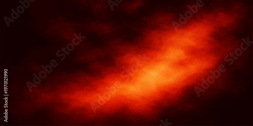 Dramatic abstract fire explosion backgrounds featuring vibrant orange and red flames against a beautiful sunset sky with dark clouds and yellow sunlight