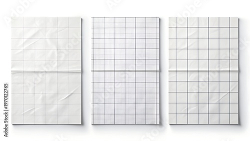 Grid Paper Sheets Illustration – Stationery, Art, Decorative, Texture, Creativity, Design, Abstract, Concept