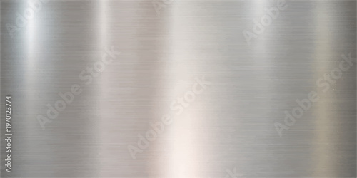 Polished silver brushed metal texture with a shiny stainless steel surface and industrial grey aluminum plate pattern for a smooth metallic backdrop or wallpaper sheet alloy