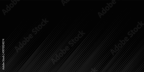 Dark deep black dynamic abstract vector background with diagonal lines. Modern creative halftone premium gradient. EPS 10