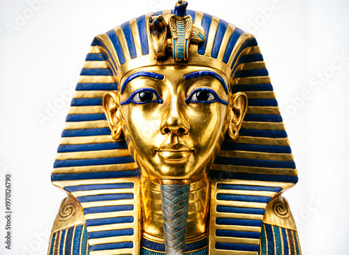 golden funerary mask of pharaoh Tutankhamun