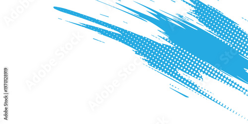 Dots halftone white and blue color pattern gradient grunge texture background. Dots pop art comics sport style vector illustration. vector grunge and dot