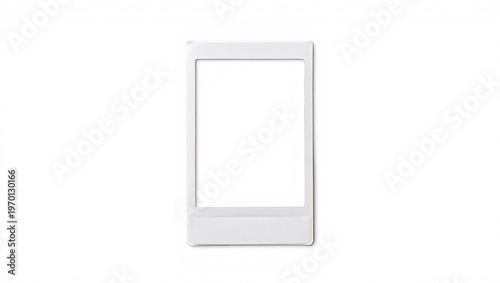 White smartphone mockup with blank screen isolated on white background