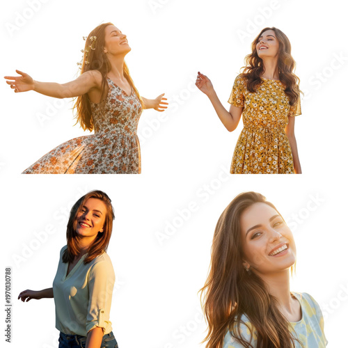 Four women smiling and enjoying sunshine