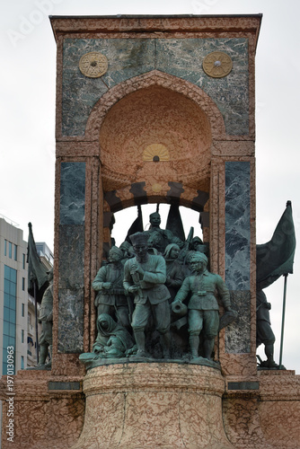 Republic Monument at Taksim Square in Istanbul, Turkey