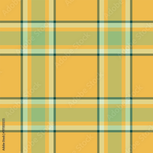 Valentine vector fabric seamless, tidy tartan pattern background. Hobby plaid textile check texture in yellow and traditional gold colors.