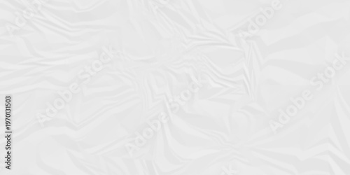 White paper wrinkled texture for background space. Rough white paper. Paper texture, recycled creased paper background.