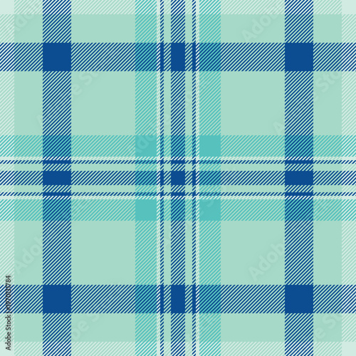 Summer pattern background textile, minimal plaid fabric seamless. Open vector tartan check texture in light and blue colors.