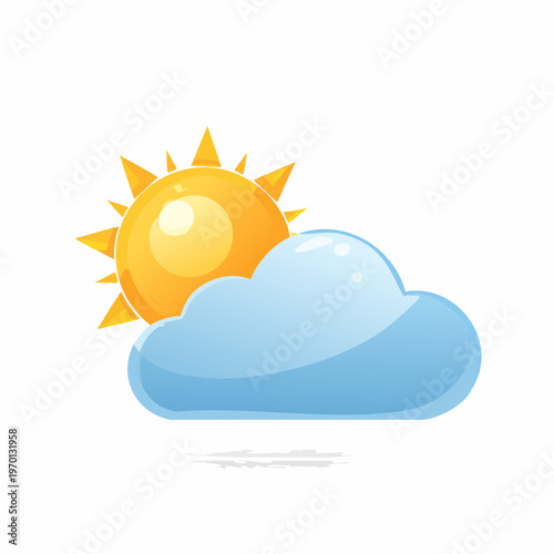 Wetter Icon Sonne und Wolke