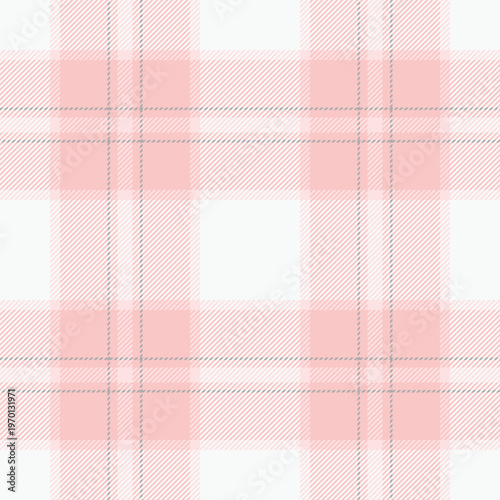 Naked check plaid background, 40s vector texture seamless. Robe pattern textile fabric tartan in light and white colors.
