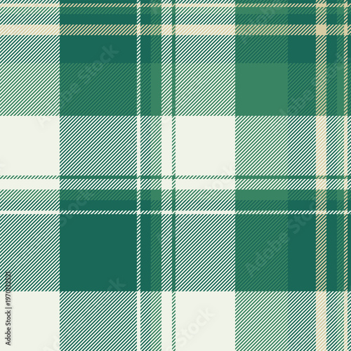 Square pattern plaid seamless, professional check textile vector. Sixties fabric texture background tartan in teal and white colors.