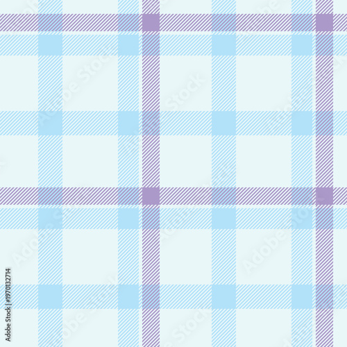 Up textile background seamless, occupation plaid tartan fabric. Christmas ornament pattern check texture vector in light and cyan colors.