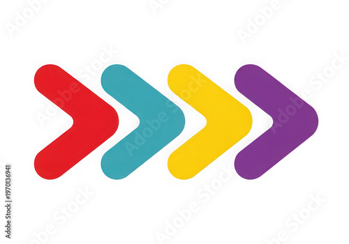 A group of colorful arrows pointing to the right