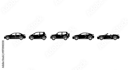 Free Download Silhouettes of different cars. - GFXLoad
