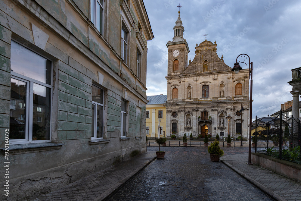 Fototapeta premium Assumption of the Blessed Virgin Mary Church in Zolochiv baroque architecture