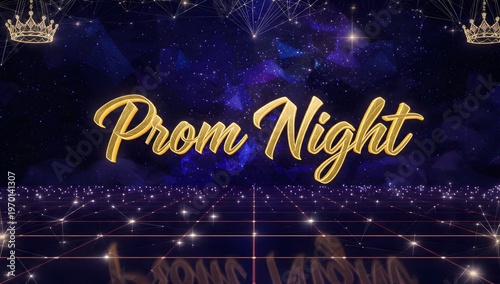 Elegant Prom Night Background with Crowns