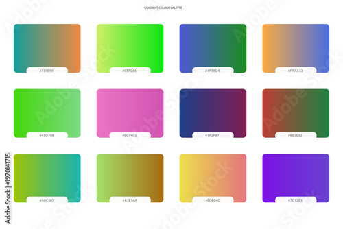 Wallpaper Mural Collection of colorful gradient swatches for design 1. Torontodigital.ca