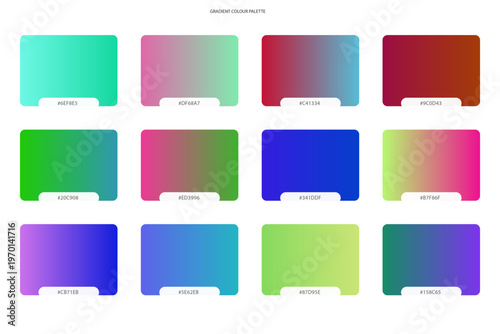 Wallpaper Mural Collection of colorful gradient swatches for design 2. Torontodigital.ca