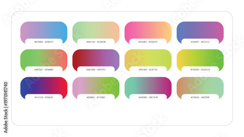 Wallpaper Mural Collection of colorful gradient swatches for design inspiration 1. Torontodigital.ca