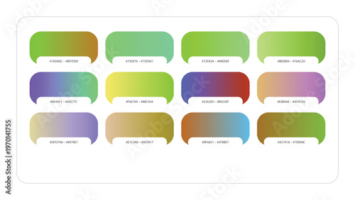 Collection of colorful gradient swatches for design inspiration.