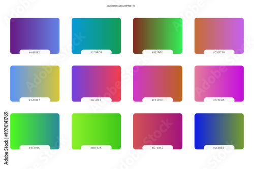 Wallpaper Mural Collection of twelve colorful abstract gradient backgrounds. Torontodigital.ca