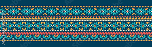 Hand drawn  abstract seamless pattern, ethnic background, aztec style - great for textiles, banners, wallpapers, wrapping - vector design
