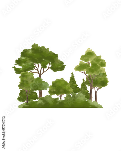 green tree vector illustration