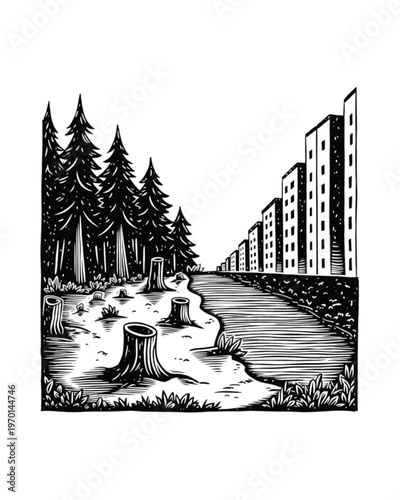 vector illustration of a forest