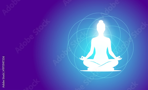 sagoma, donna, silhouette, meditazione, yoga, benessere, relax,  rilassare, la mente,  posizione yoga, 