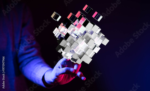 Artistic shot of a hand hol...